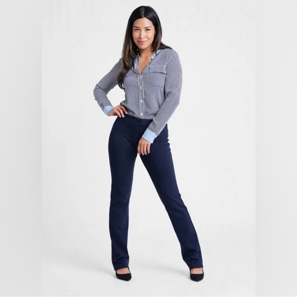 Betabrand Classic Dress Pant Yoga Pants | Straight small - Picture 6 of 6